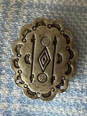 Antique-Style Silver Oval Button Cover